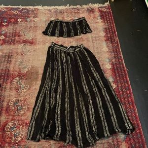 Free people skirt and crop top set size medium